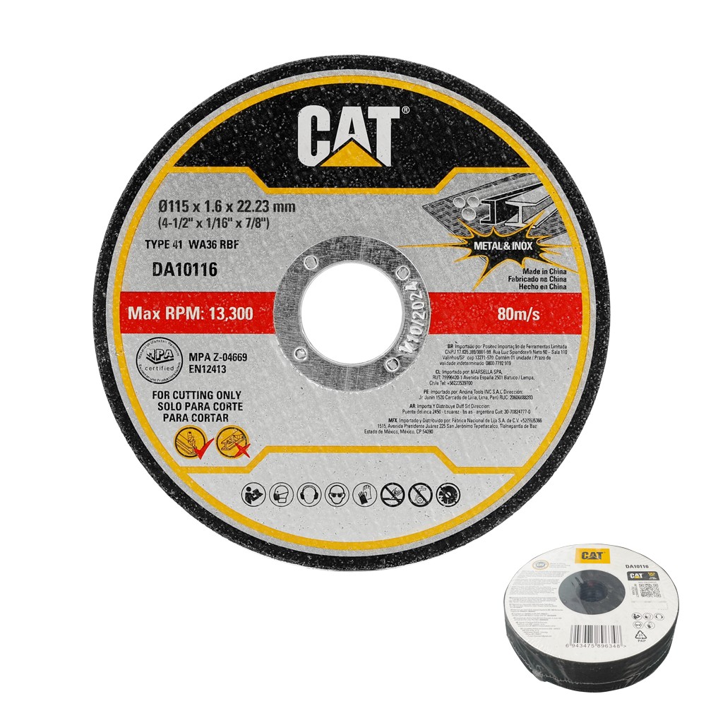 CAT Skurðarskífur  125x1mm 50 stk í boxi