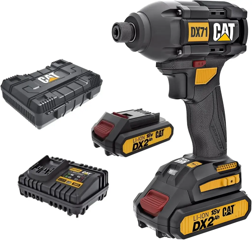 CAT 18V Skrúfvél 215Nm, 2x2Ah, hleðslutæki og taska
