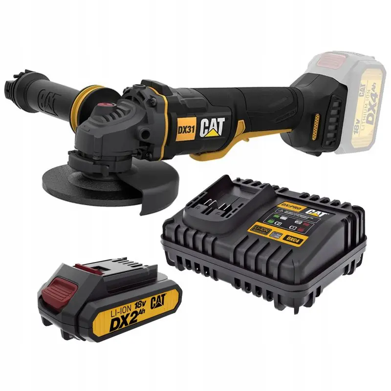 CAT 18V Slípirokkur 125mm, 1x4Ah, hleðslutæki og taska