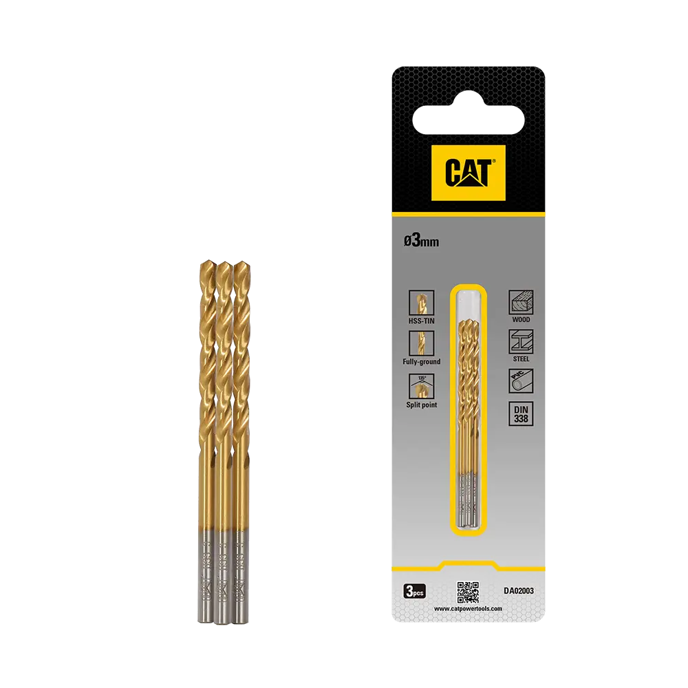 CAT Títaníumhúðaður bor 3x61mm (3pk)