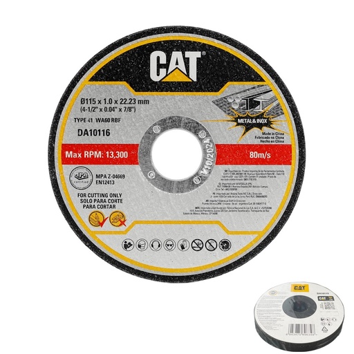 [da10902] CAT Skurðarskífur  125x1mm 10 stk í boxi