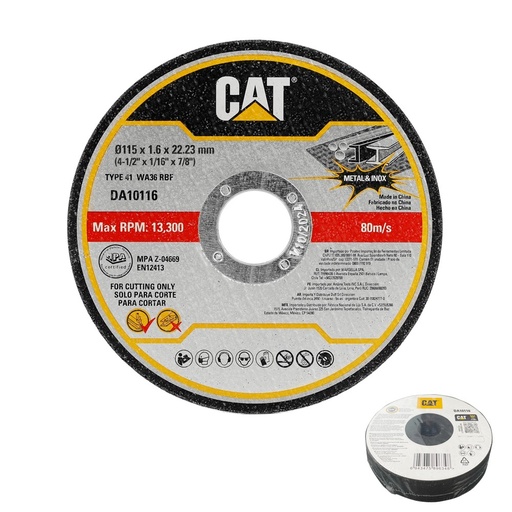 [da10905] CAT Skurðarskífur  125x1mm 50 stk í boxi