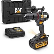 [DX13.2] CAT 18V Borvél með höggi, 80Nm, 1X4Ah, hleðslutæki og taska 