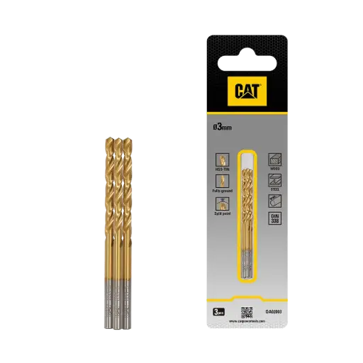 [DA02003] CAT Títaníumhúðaður bor 3x61mm (3pk)